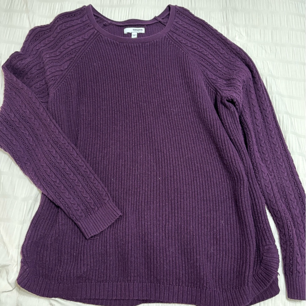 purple sweater